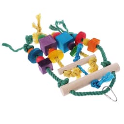 image-3Pcs Parrot Cage Toy Squirrel Hamster Squirrel Hammock Nest Bird Swing Ladder Small Animal Bird Cage Toy Kits