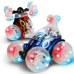 image-Remote Control Car Dump Truck Off-Road Remote Control Car Racing Light Children'S Toy Car Roll Stunt Car Stall Toy