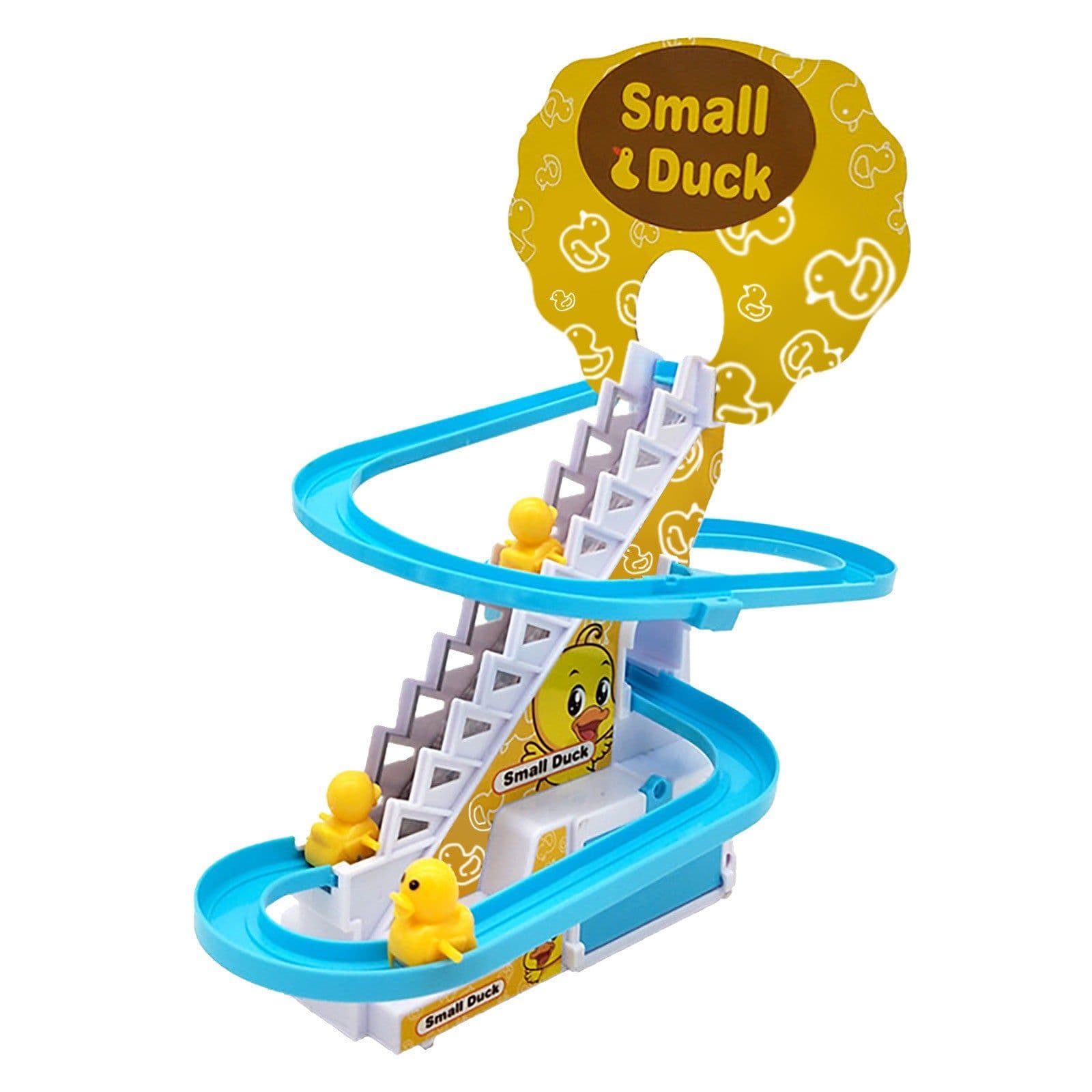 image-Little Duck Climbing Stairs Toy Little Penguin Automatic Ladder Light