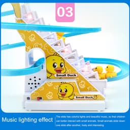 image-Little Duck Climbing Stairs Toy Little Penguin Automatic Ladder Light
