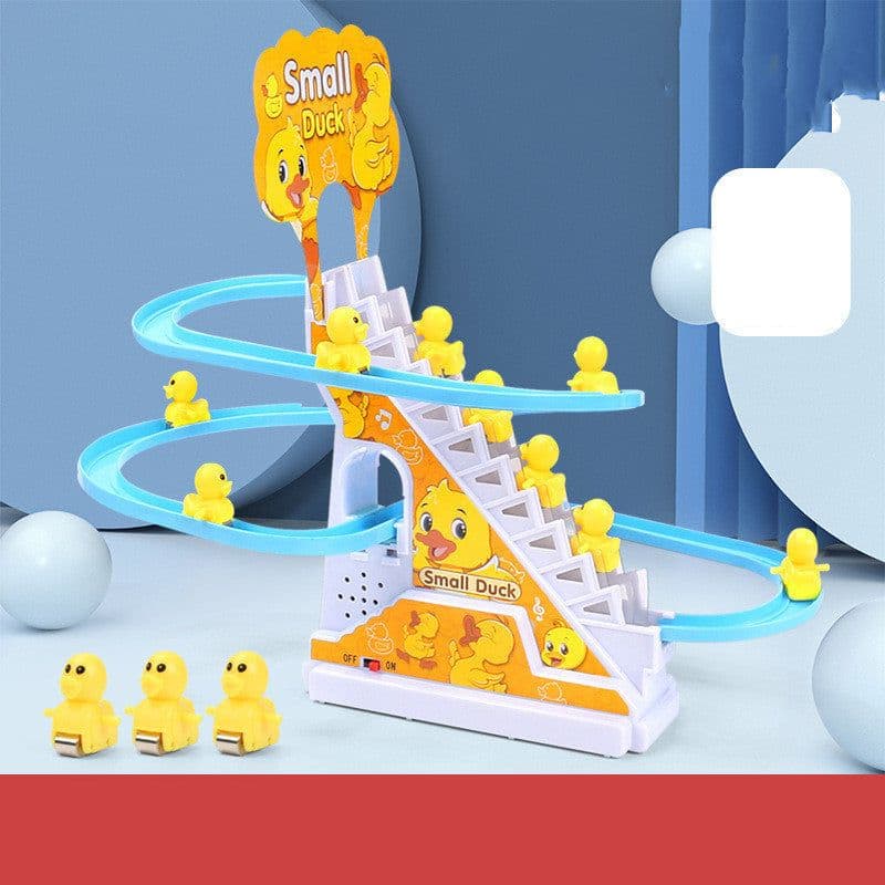 image-Little Duck Climbing Stairs Toy Little Penguin Automatic Ladder Light