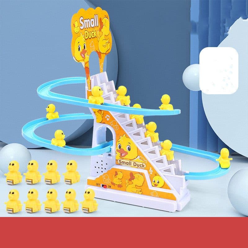 image-Little Duck Climbing Stairs Toy Little Penguin Automatic Ladder Light