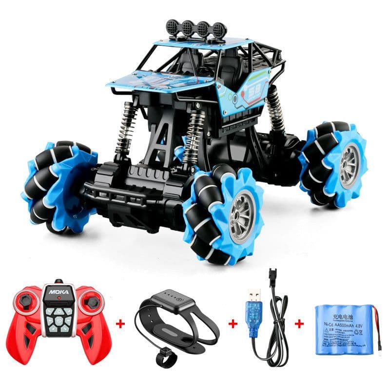 image-Alloy Remote Control Deformation Car Mecanum Wheel Gesture Induction Twisting Car Charging Boy Toy Off-Road Vehicle