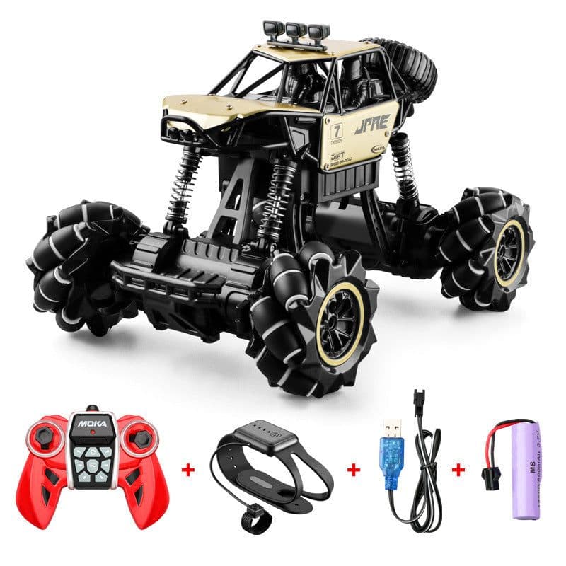 image-Alloy Remote Control Deformation Car Mecanum Wheel Gesture Induction Twisting Car Charging Boy Toy Off-Road Vehicle