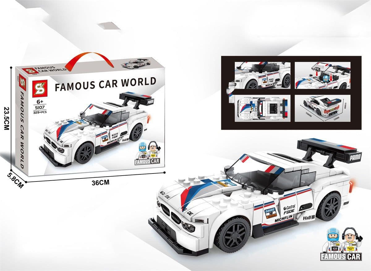 image-Small Particles Assembled Sports Car Toy Building Blocks