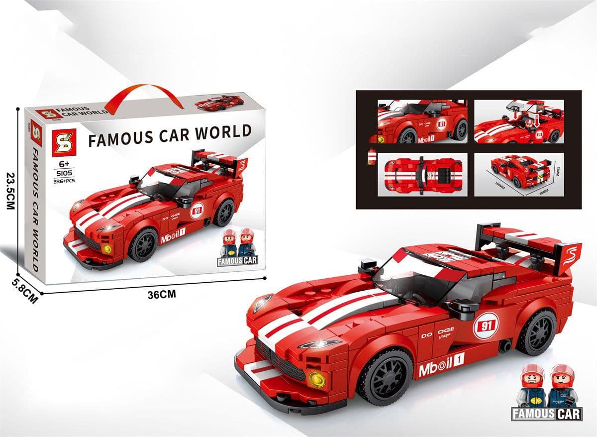 image-Small Particles Assembled Sports Car Toy Building Blocks