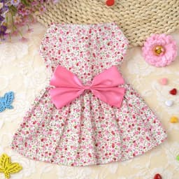 image-Dress Bowknot Floral Dog Breathable Cute Princess Dress