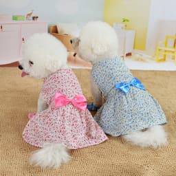 image-Dress Bowknot Floral Dog Breathable Cute Princess Dress