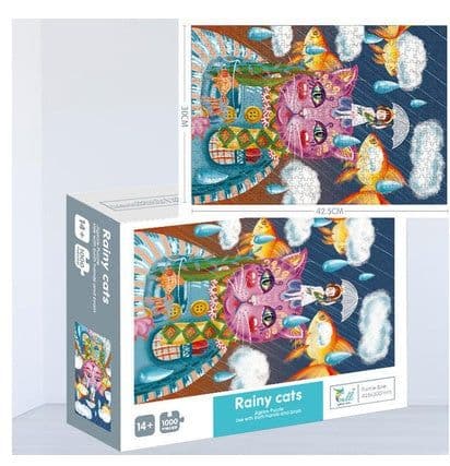 image-1000 Pieces Of Jigsaw Puzzle Children Adult Decompression Super Difficult Cartoon Animation Landscape Handmade Painting Gift Educational Toy