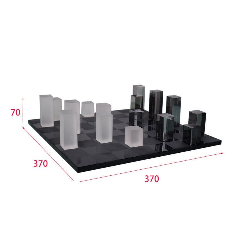image-Modern Home Crystal Chess Ltalian Light Luxury Model Room Study Room Decoration Geometric Chess Pieces Chess Board Nordic