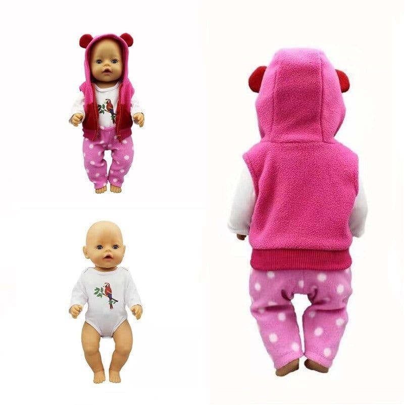 image-Baby Fit 18 inch 43cm Baby Doll Clothes Accessories Red
