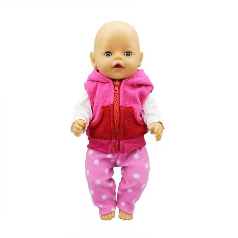 image-Baby Fit 18 inch 43cm Baby Doll Clothes Accessories Red