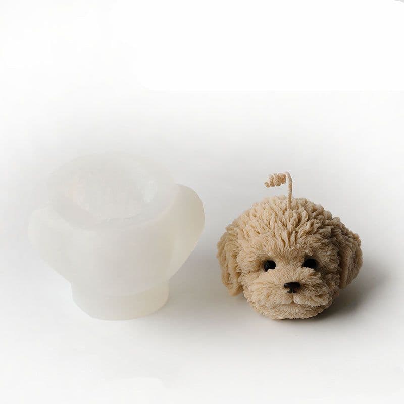 image-Teddy Head Candle Silicone Mold
