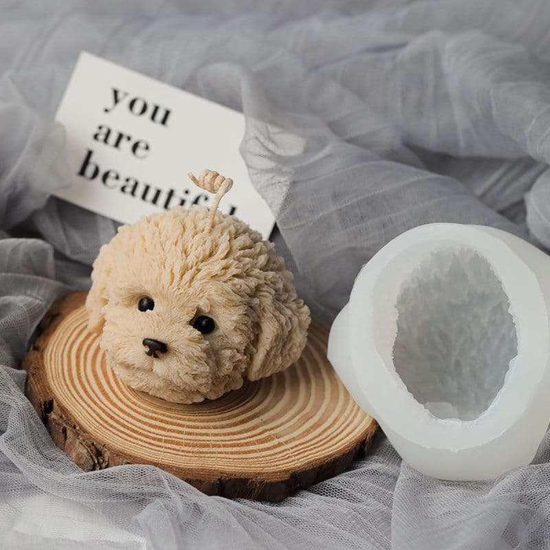 image-Teddy Head Candle Silicone Mold