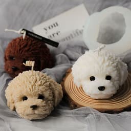 image-Teddy Head Candle Silicone Mold