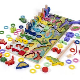 image-Children'S Magnetic Fishing Toys Intelligence Development Digital Assembly Building Blocks Enlightenment Early Education