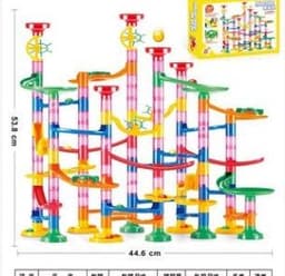 image-Foreign Trade Hot Sale 3D Pipeline Diy Puzzle Assembly Maze Track Ball Building Block Children'S Puzzle Building Block Toy