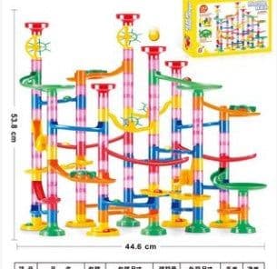 image-Foreign Trade Hot Sale 3D Pipeline Diy Puzzle Assembly Maze Track Ball Building Block Children'S Puzzle Building Block Toy