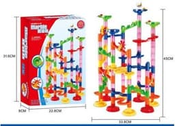 image-Foreign Trade Hot Sale 3D Pipeline Diy Puzzle Assembly Maze Track Ball Building Block Children'S Puzzle Building Block Toy
