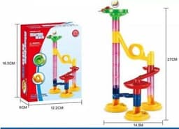 image-Foreign Trade Hot Sale 3D Pipeline Diy Puzzle Assembly Maze Track Ball Building Block Children'S Puzzle Building Block Toy