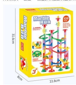 image-Foreign Trade Hot Sale 3D Pipeline Diy Puzzle Assembly Maze Track Ball Building Block Children'S Puzzle Building Block Toy