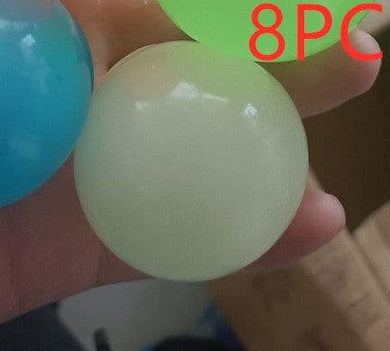 image-Luminous Sticky Ball Toys Sticky Wall Home Party Games Glow In The Dark Novelty Toys Decompression Squeeze Toy