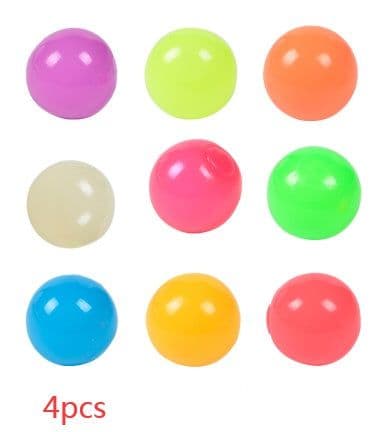 image-Luminous Sticky Ball Toys Sticky Wall Home Party Games Glow In The Dark Novelty Toys Decompression Squeeze Toy