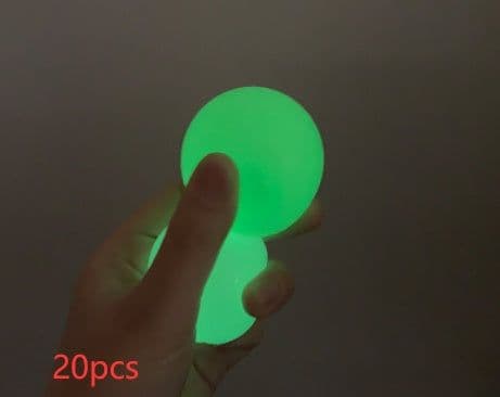 image-Luminous Sticky Ball Toys Sticky Wall Home Party Games Glow In The Dark Novelty Toys Decompression Squeeze Toy
