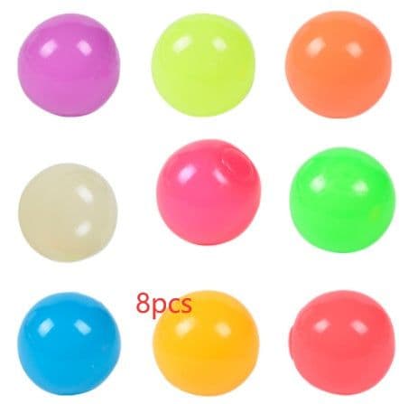 image-Luminous Sticky Ball Toys Sticky Wall Home Party Games Glow In The Dark Novelty Toys Decompression Squeeze Toy