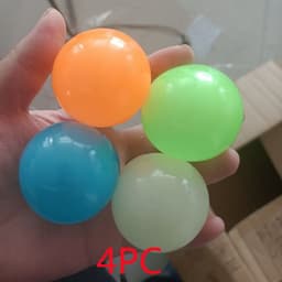 image-Luminous Sticky Ball Toys Sticky Wall Home Party Games Glow In The Dark Novelty Toys Decompression Squeeze Toy