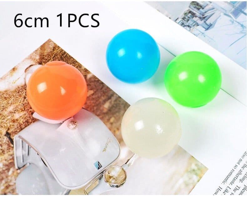 image-Luminous Sticky Ball Toys Sticky Wall Home Party Games Glow In The Dark Novelty Toys Decompression Squeeze Toy