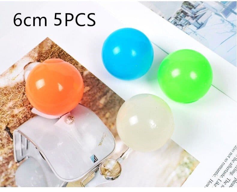 image-Luminous Sticky Ball Toys Sticky Wall Home Party Games Glow In The Dark Novelty Toys Decompression Squeeze Toy