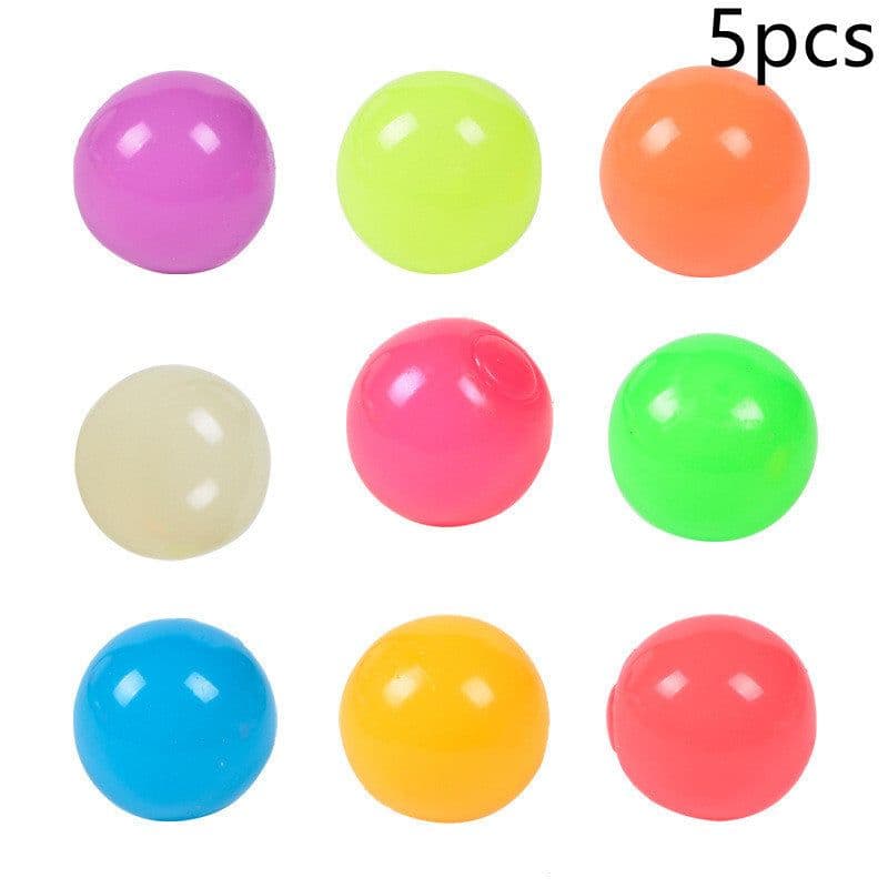 image-Luminous Sticky Ball Toys Sticky Wall Home Party Games Glow In The Dark Novelty Toys Decompression Squeeze Toy