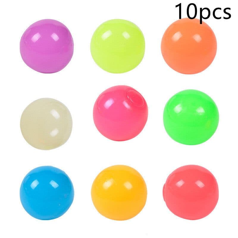 image-Luminous Sticky Ball Toys Sticky Wall Home Party Games Glow In The Dark Novelty Toys Decompression Squeeze Toy