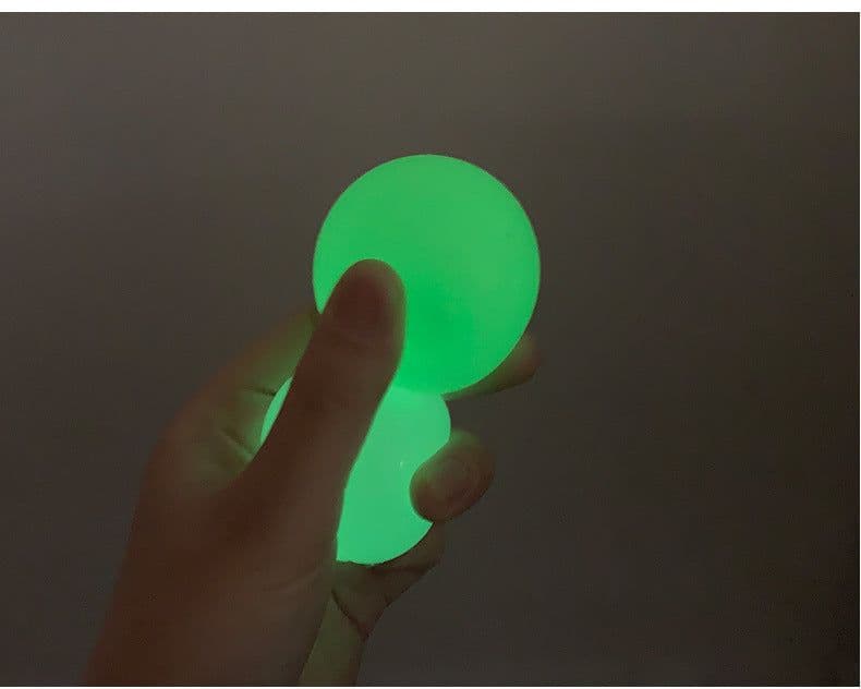 image-Luminous Sticky Ball Toys Sticky Wall Home Party Games Glow In The Dark Novelty Toys Decompression Squeeze Toy