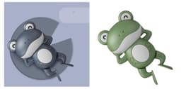 image-Little Frog Bath Toy, Baby Bathroom, Wind-Up Wind-Up Floating Toy