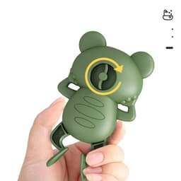 image-Little Frog Bath Toy, Baby Bathroom, Wind-Up Wind-Up Floating Toy