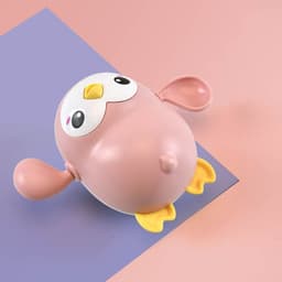 image-Baby Bath Toy Kawaii Swimming Penguin Bath Pool Toy Cute Wind Up Little Penguin Bath Toys Set Baby Montessori Educational Toys