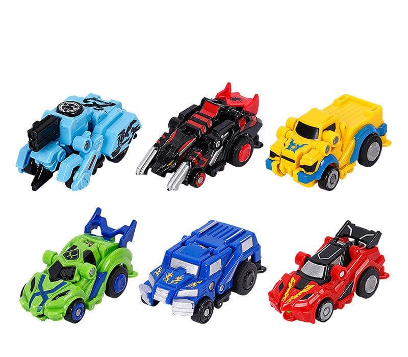 image-Creative Jumping Warrior Deformation Battle Toy Car Bounce Transformation Robot New Anime PVC Action Figures Boys Toys Game Set