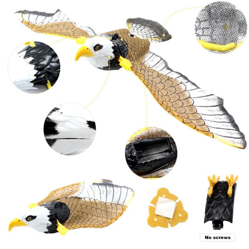 image-Simulation Bird Cat Interactive Pet Toys Hanging Eagle Flying Teasering Play Kitten Dog Toys Animals Cat Accessories Supplies