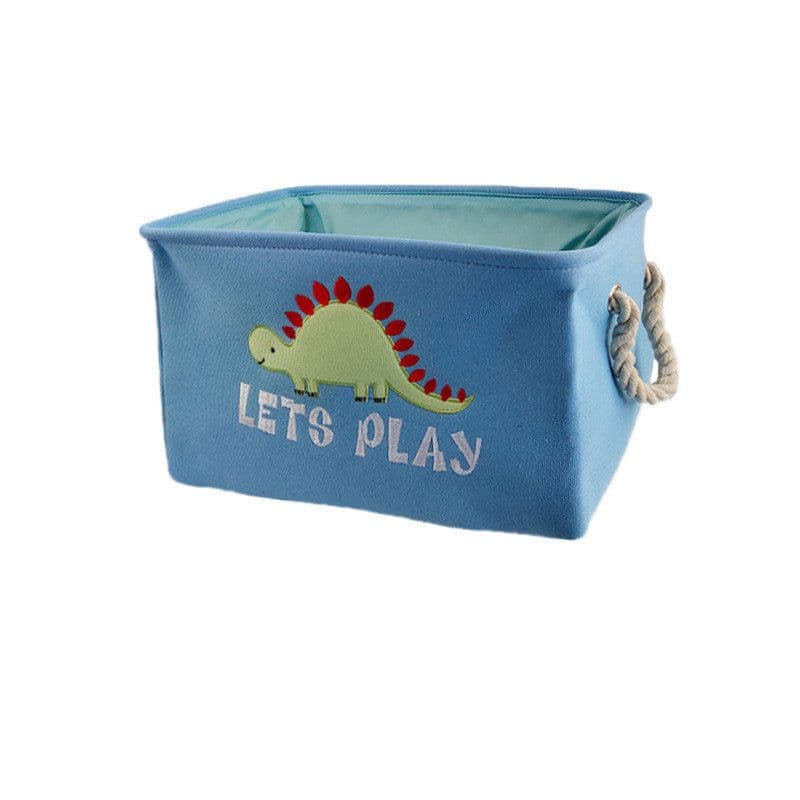 image-Foldable Cartoon Toy Storage Basket Cotton Linen Storage Bucket Baby Dirty Clothes Basket Lou