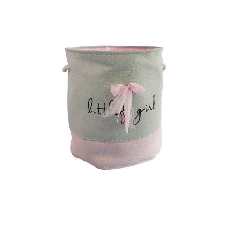 image-Foldable Cartoon Toy Storage Basket Cotton Linen Storage Bucket Baby Dirty Clothes Basket Lou