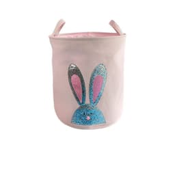 image-Foldable Cartoon Toy Storage Basket Cotton Linen Storage Bucket Baby Dirty Clothes Basket Lou