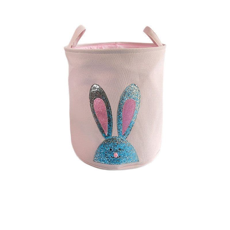 image-Foldable Cartoon Toy Storage Basket Cotton Linen Storage Bucket Baby Dirty Clothes Basket Lou