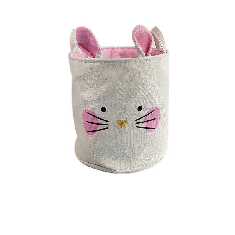 image-Foldable Cartoon Toy Storage Basket Cotton Linen Storage Bucket Baby Dirty Clothes Basket Lou