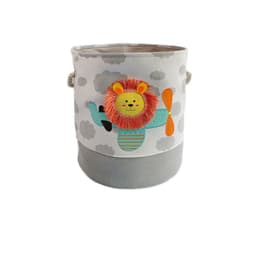 image-Foldable Cartoon Toy Storage Basket Cotton Linen Storage Bucket Baby Dirty Clothes Basket Lou