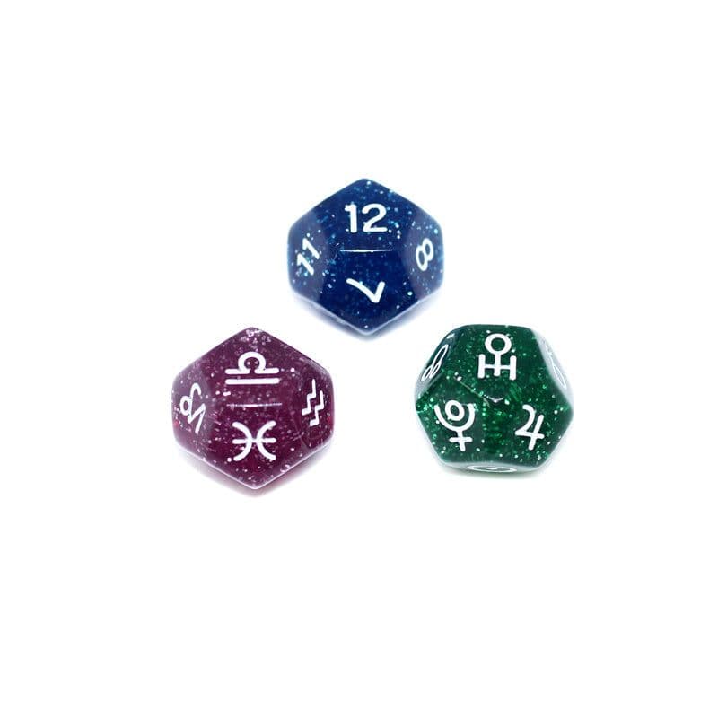 image-Twelve Constellation Dice Set Casual Party Divination Die Game Sieve Astrology Board Game Props