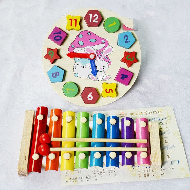 image-Boy Girl Baby Educational Musical Instrument Toy 1-2-3 Years Old Eight-tone Xylophone