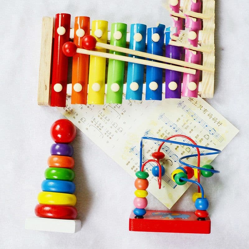 image-Boy Girl Baby Educational Musical Instrument Toy 1-2-3 Years Old Eight-tone Xylophone