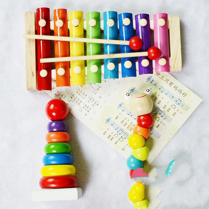 image-Boy Girl Baby Educational Musical Instrument Toy 1-2-3 Years Old Eight-tone Xylophone